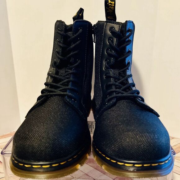 Dr Martens Combs Extra Tough Poly Casual Black M 5 W 6 Boot Lace Up Zip Gorpcore - Picture 6 of 9